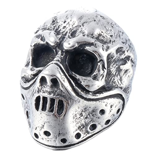 Image of Death Skull Ring for Men Stainless Steel Jewelry Biker Rings Scary Death Ring Skull for Gifts