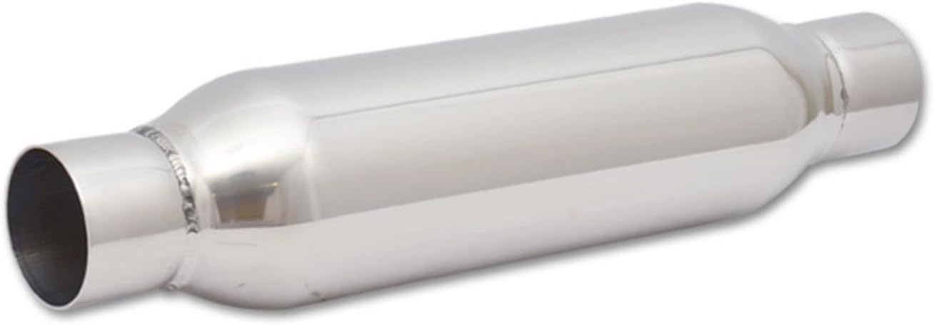 Vibrant Performance 1793 Bottle Style Resonator - T304 Stainless Steel True Straight-Through Exhaust Noise Dampener