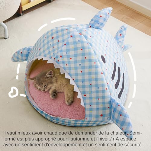 Panier chauffant pour chat couchage requin haute qualité isolant - 3
