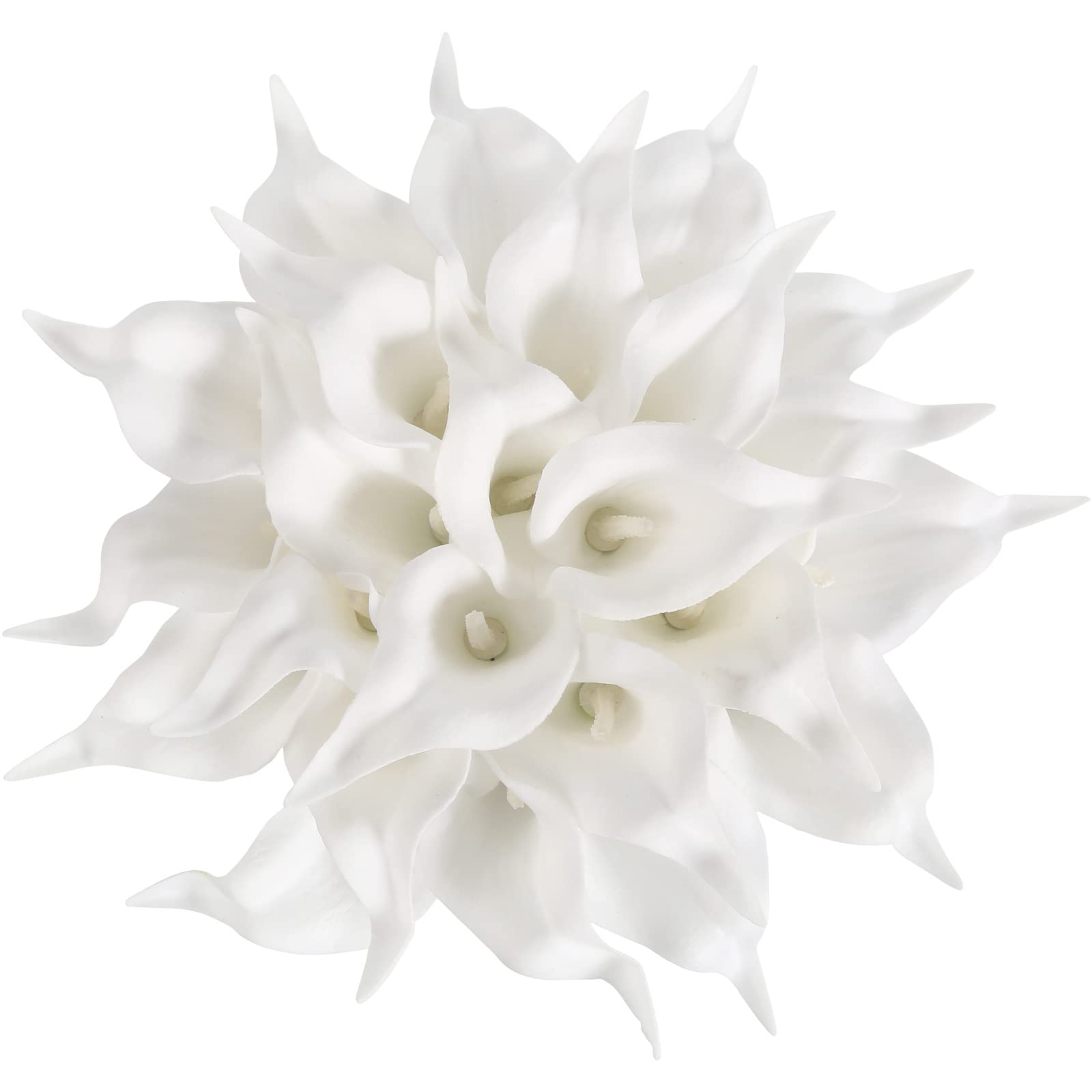 ホワイトカラリリーブーケ Amazon｜ホワイトカラーリリー 造花 24個 リアルタッチ カラー