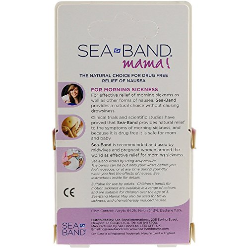 2 pacotes de pulseira Sea-Band Mama Accupressure