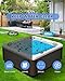 Hot Tub Bubble Cover 16-mil 7 x 7 FT for Square Spa Pool, Solar Cover Insulation Blanket, Floating Spa Cover for Outdoor and Energy Efficiency