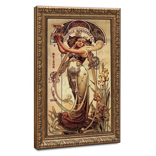 Toile Théophile Roederer 40x61cm : Décoration murale salon avec cadre suspendu