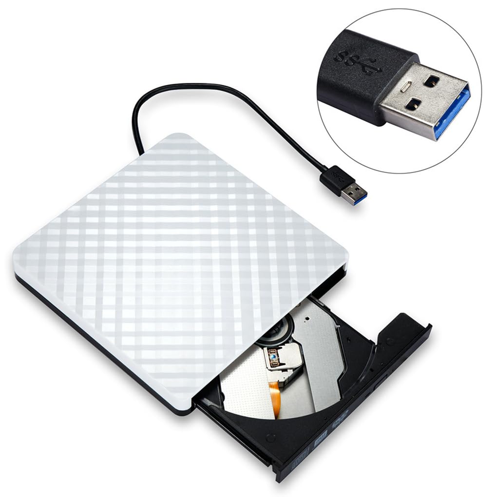 Juego de 3 prácticos reproductores de DVD portátiles para reproducción de CD VCD, sistema de instalación incluido, soporte de reproductor de DVD personal Vcd portátil blanco