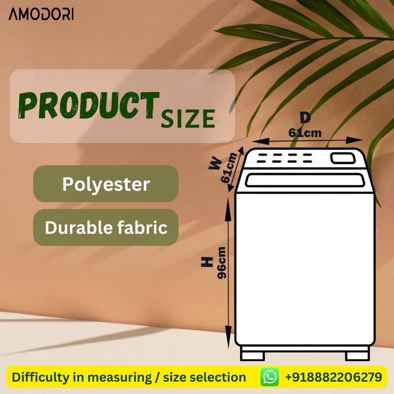 Image of Waterproof Top load washing machine cover Compatible for LG 7 Kg (T70AJMB1Z) Solid Coffee Print