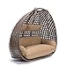 Produktbild Home Deluxe - Polyratten Hängesesel - Twin braun nur Korb | Hängestuhl Gartenschaukel Hängekorb
