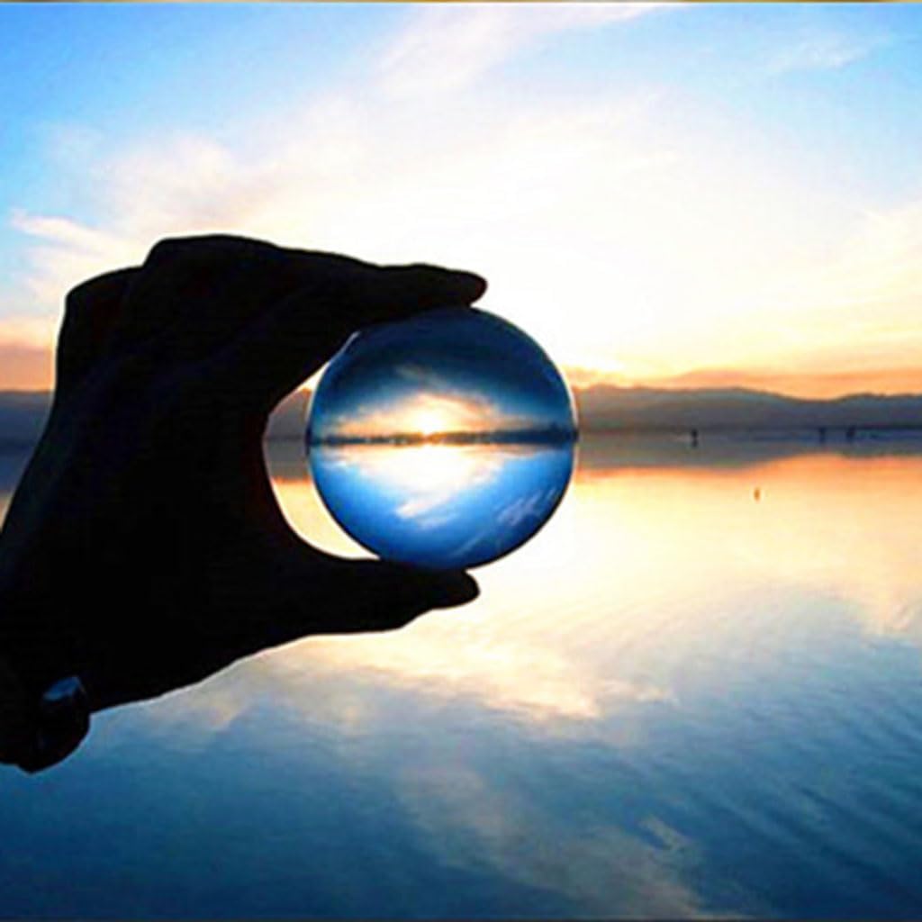 Miniature Glass Ornaments,Clear Chandelier Lens Ball Crystal Glass Ball Crystal Ball Stand for Sphere Photography Decoration Home Decorative ball for House Car Decor Festival Ornament ( Color : 50mm ,