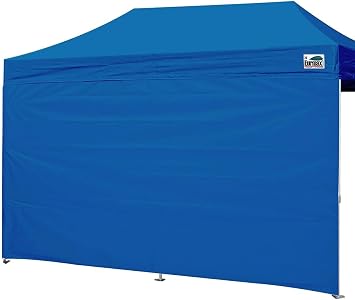 Eurmax USA 10x20ft Pop Up Canopy and 1 Pack Sidewall for 10x20 Pup up Canopy,Blue
