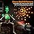 Halloween Projector Lights Outdoor Indoor - 3D Dynamic Green Skull Ghost Projector Decorations Lights, Waterproof Halloween Light for Window, Ground, Roof, Wall,Cemetery, Halloween Decor