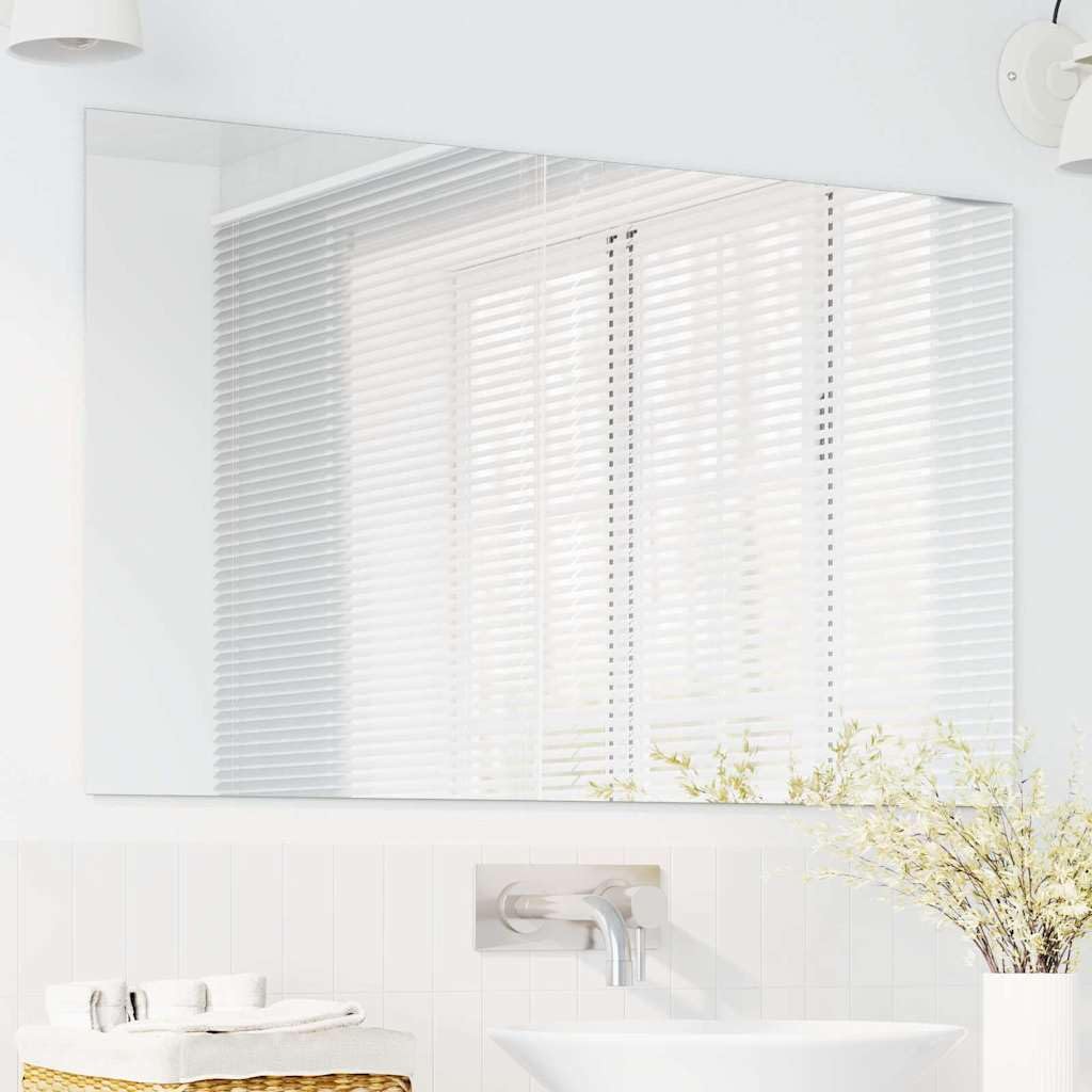 Espejo de Pared Rectangular 100 x 60 cm Vidrio Templado Sin Marco