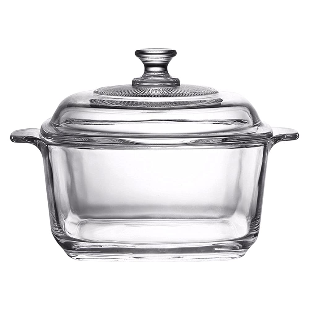 Dickwandige Gehärtete Glas Suppenschüssel mit Deckel 1l Transparent Mikrowellengeeignet Haushaltsbehälter für Lebensmittel und Obst