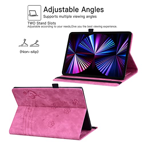 TEDTIKJT iPad Mini5キーボードケース iPad mini5/mini4/mini3/2/1通用 レザーケース オートスリープ ウェイク対応 ペン収納 ペンホルダー付き スタンド機能付き かわいい iPad Mini5 ケース 2019/ iPad Mini4 ケース 7.9 手帳型 全面保護 耐衝撃カバー 傷つき防止 オートスリープ対応 保護カバー アイパッド for Apple iPad Mini、 iPad Mini2、 iPad Mini3、 iPad Mini4、 iPad Mini5 (初代第二三世代) ローズレッド