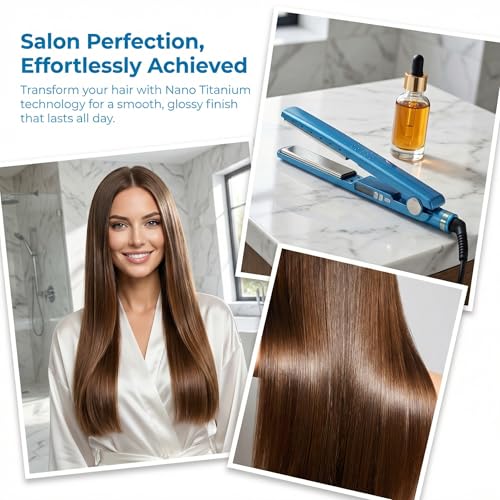 Plancha de Pelo Azul con Placas Cerámicas 230V EU miniatura 2