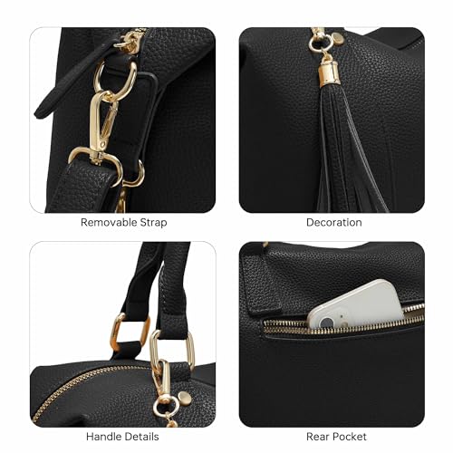 Bolso cartera vegano tote satchel con asa y correa miniatura 6