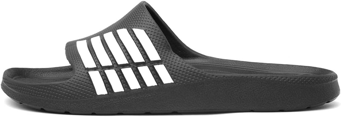 Shoe ZoneAdults Black Stripe EVA Slider