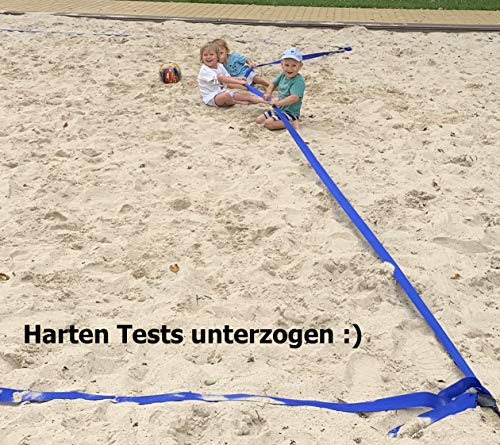 Linien für Beachvolleyball Spielfeldmarkierung 8 x16 9x18 verstellbar Volleyball Bandes (Blau)