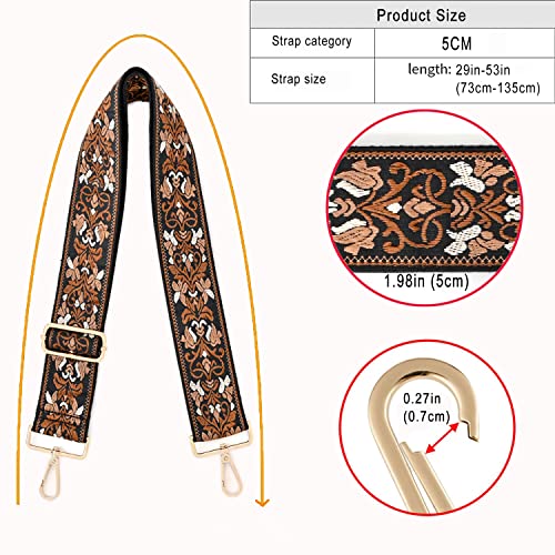 Image of Purse Strap Wide Replacement Crossbody Strap Handbag Guitar Strap Purse Shoulder Strap Adjustable