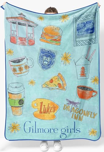Jay Franco Plush Throw Blanket 46 x 60 Inch Kids Soft & Cozy Fleece Throw for Bedroom & Couch Dcor Official Licensed Product Teal - Gilmore Girls