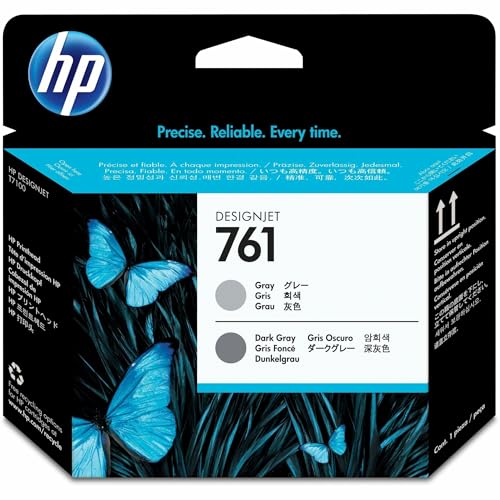 HP Cabezal de impresión DesignJet 761 Gris/Gris Oscuro – Cabezal de Impresora DesignJet T7100 Printer, Inyección de Tinta, Gris Oscuro, Gris, CH647A, Singapur, 28 mm