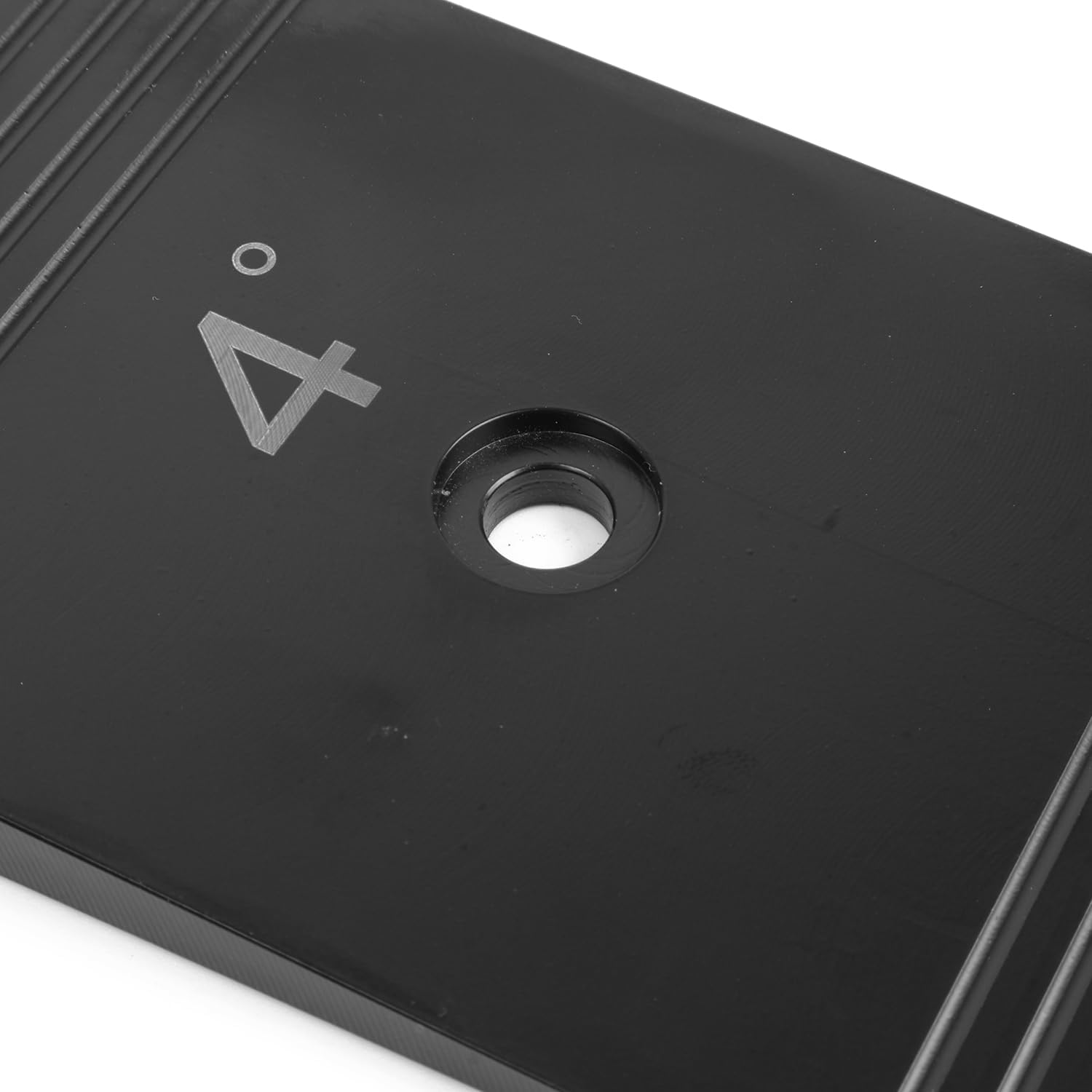 4 Degree Universal Pinion Angle Correction Shims, 3'' Suspension Axle Shims for Leaf Springs and Lift Blocks (Black)