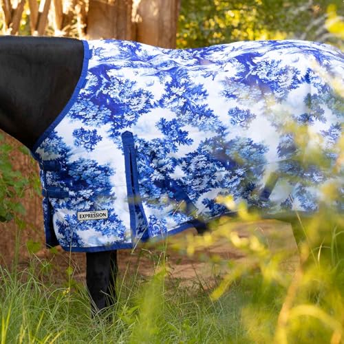 Jeffers Expression 1200 Denier Standard Neck Turnout Sheet, 84" - 0g Lightweight Waterproof Horse Blanket, Breathable Outdoor Rug with Straps, Gussets, Tail Flap, Adjustable Fit - Equestrian Toile - Image 5
