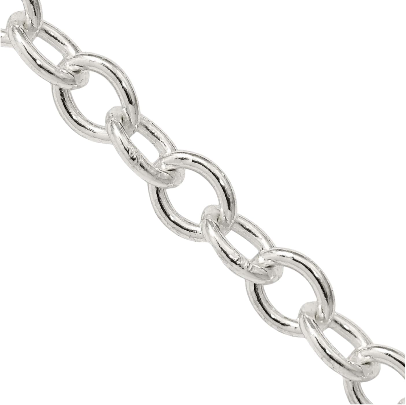 IceCarats 925 Sterling Silver 6.8mm Thick Oval Cable Chain Necklace Polished