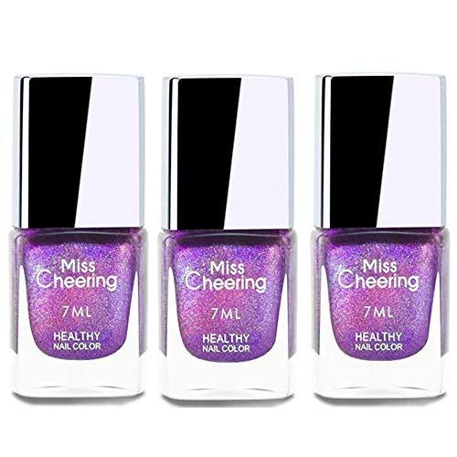 Holographic Nail Polish,2021 Irridescent Nail Polish Gorgeous Glossy,Holographic Halo Glitter Polish Nail Art Nail Pigment Diamond Laser Nail Polish,Nail Polish Teen