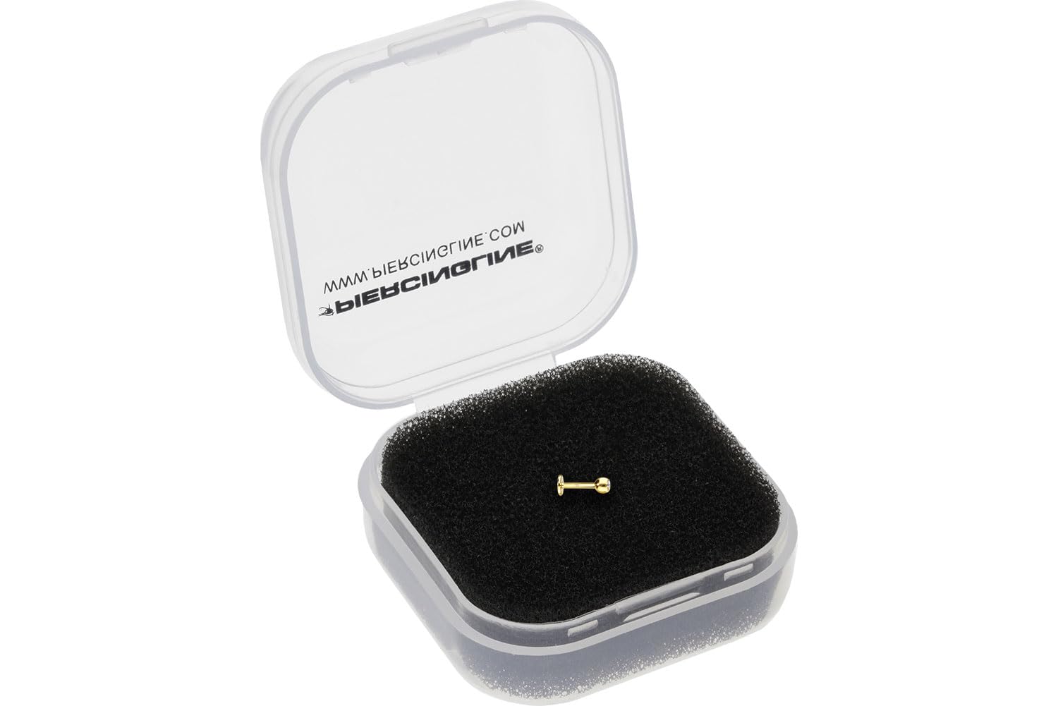 PIERCINGLINE Piercing Stecker 14K Gold Labret MOISSANIT 585er Gold - Roségoldfarben, Goldfarben, Silberfarben