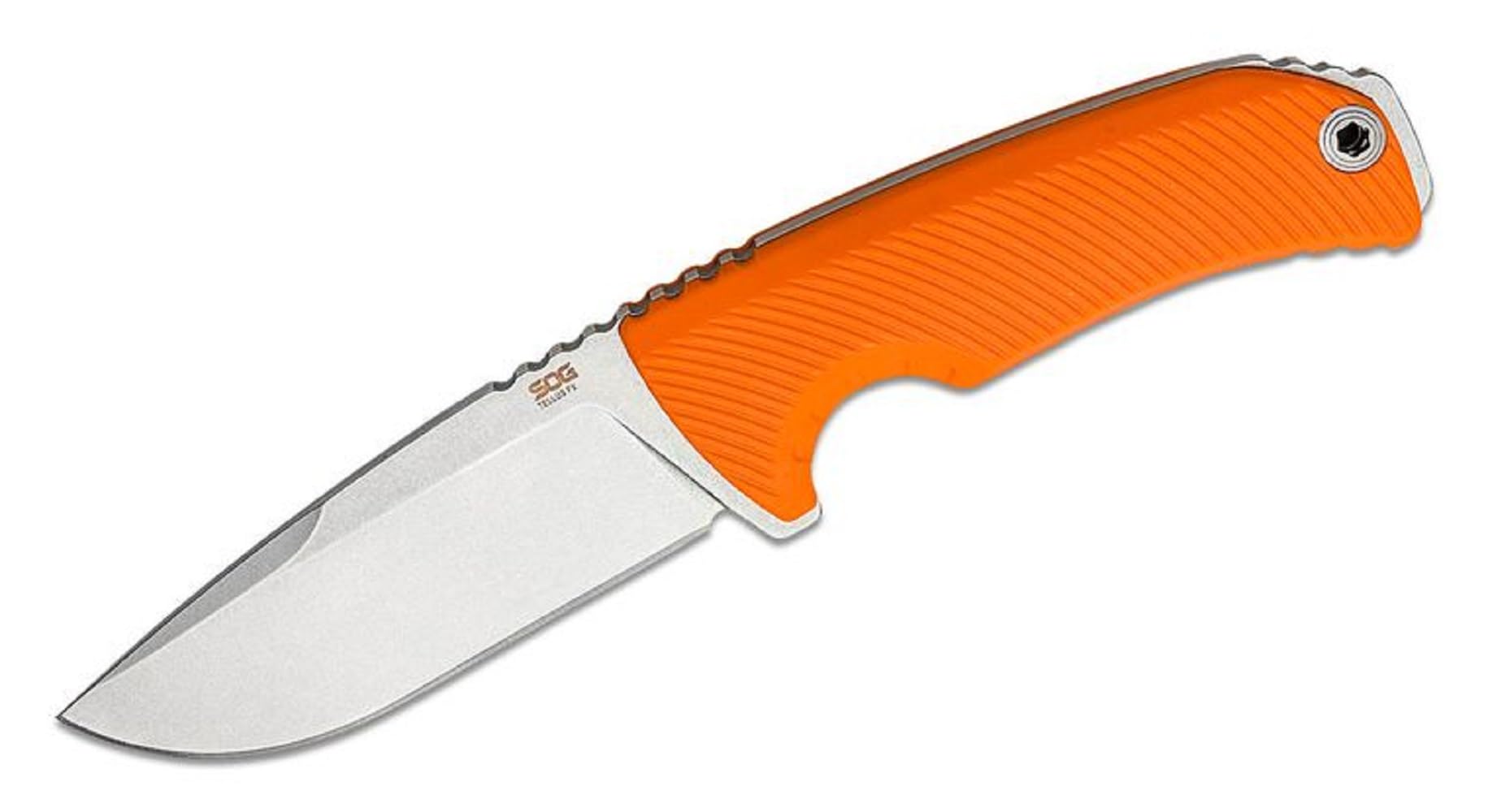 SOGTellus FX Full-Sized Fixed Blade Knives 4.2" Full-Tang CRYO 440C Steel Blade GRN Handle UMS Compatible Sheath