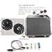 COOLINGBEST 3 Row Aluminum Radiator for 1966-1979 Ford F100 F150 F250 F350 Bronco Truck 2.8-7.5L V8 Radiators with Electric Fan Shroud Thermostat Kit 1968 1969 1970