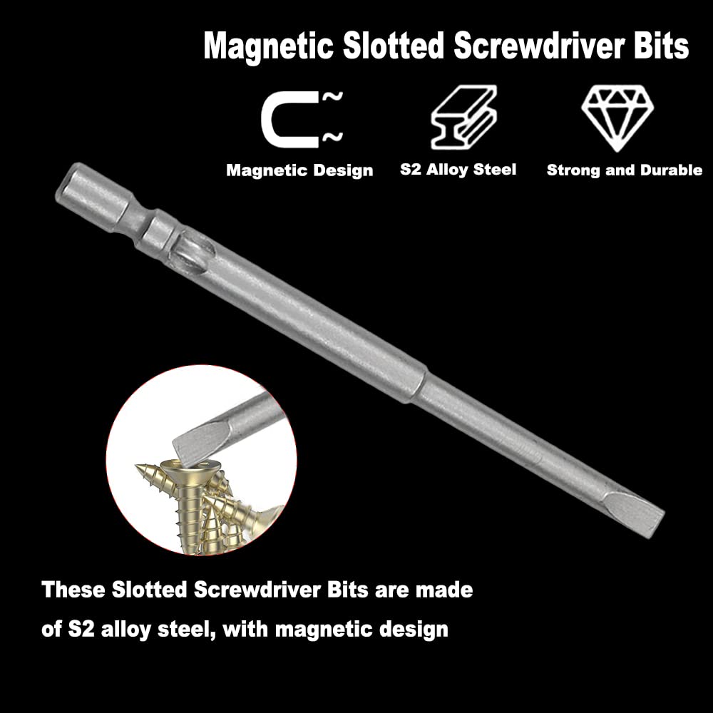 Utoolmart SL3 Schraubendreher-Bits Set – 10 Stück, 1/4 Zoll Sechskant, 50 Mm, S2 Stahl