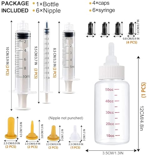 Aufzuchtflasche Haustier Hund Katze Kapsel Tablette Pillendose Druckknopf Pillendose Spritze Fütterung Gerät Sauger Nippel Feeder