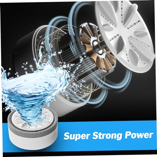 TANGPINGMAO Portable Washing Machine USB Powered Mini Washer Turbine 3 Modes Travel Washing Machine for Business Trip, Home, Apartment, College Rooms Portable - Image 4