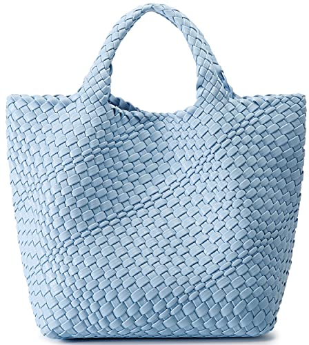 Image of Vegan Leather Purses for Women, Handmade Purses and Handbags Summer Beach Travel Tote Shoulder Bag | WOVEN