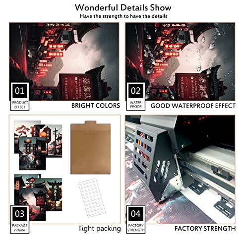 Qqqdada Japanese Wall Art Prints Set Of 6 Landscape Wall Art Scenery Posters Abstract Illustration Japan Street Picture Canvas Art Painting For Living Room Bedroom Wall Decor (8"X10" Unframed) #TOP3