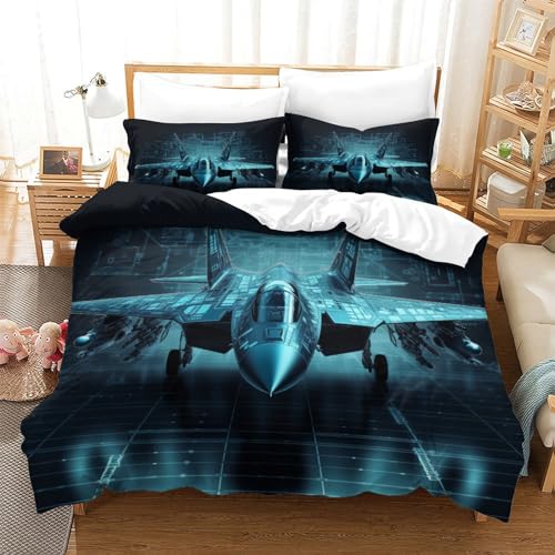 Housse de couette avion 3D microfibre anti-transpiration pour lit double