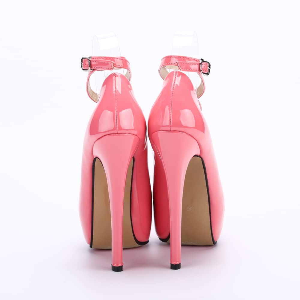 Donna Stiletto Tacco a spillo Altezza 14 cm Piattaforma Spessa 4 cm Scarpa con Tacco Stabile Confortevole Stiletto Matrimonio Serata Club
