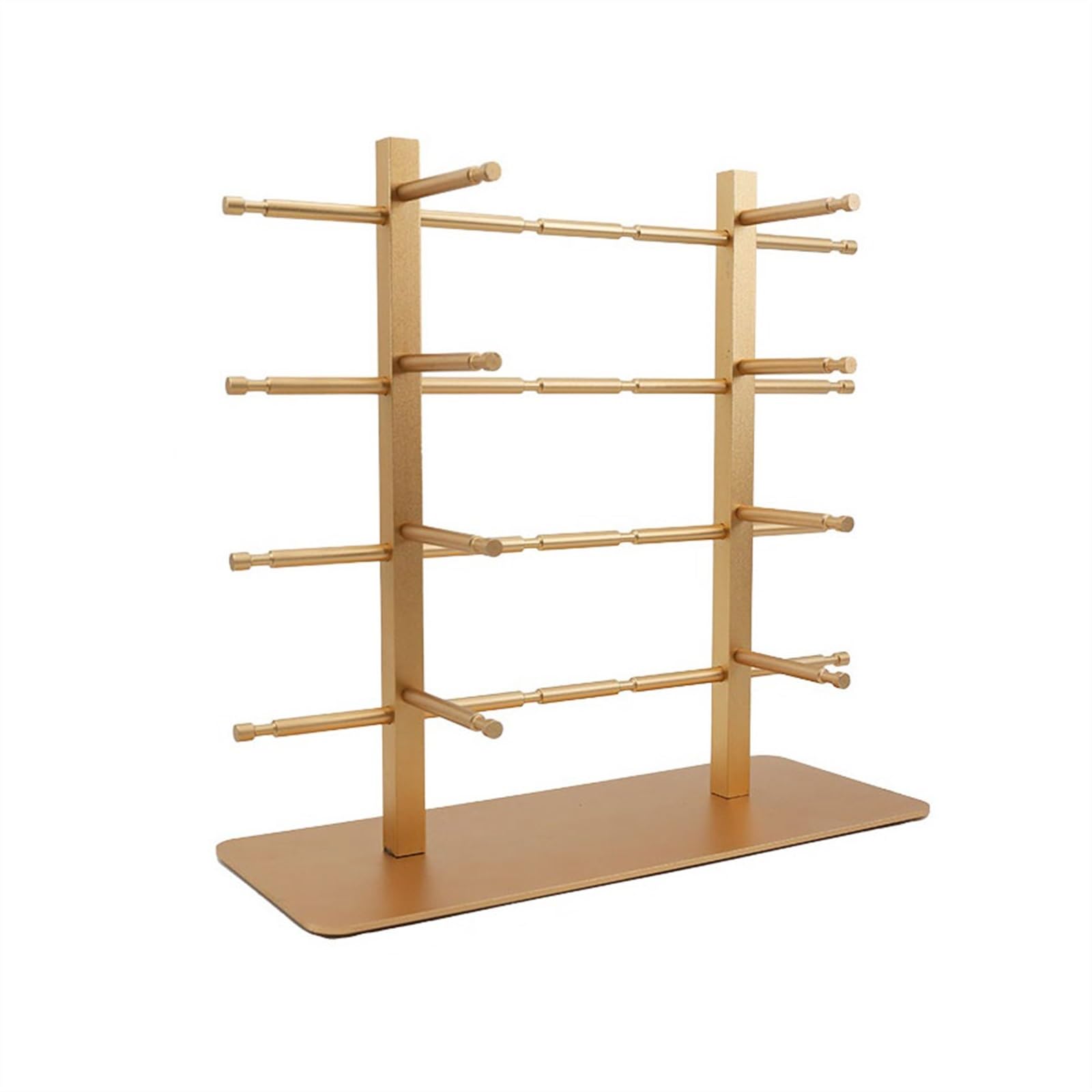 guiling-1986 Eyeglasses Display Rack 8-position Eyeglasses Display Rack Sunglasses Organizer Alloy Store Props Organizer for Eyewear(Gold)