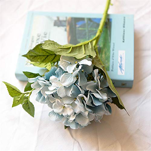 Pacote Greentime com 3 flores de hortênsia artificial de seda falsa flor de buquê para decoração de