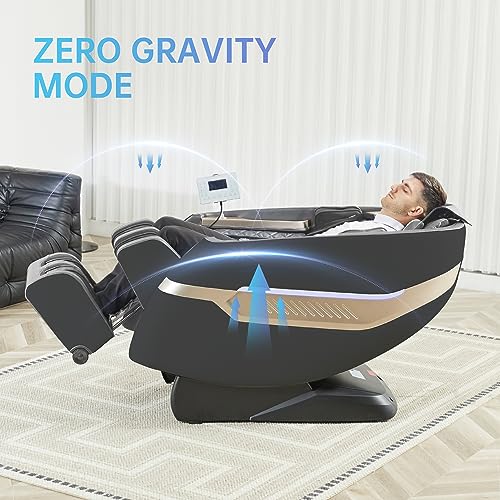 Real Relax Massage Chair, SL Track Full Body Zero Gravity Massage Chair Recliner with 18 Modes Yoga Stretch Blurtooth Heating APP Control, Favor 09 Black Real Relax Massage Chair, SL Track Full Body Zero Gravity Massage Chair Recliner with 18 Modes Yoga Stretch Blurtooth Heating APP Control, Favor 09 Black