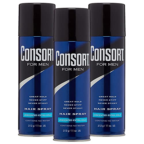 Consort Extra Hold Hair Spray (3 Pack) Unscented 11 oz