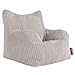 Produktbild Lounge Pug, Sitzsack Ohrensessel mit Hocker, Cord Creme