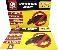 Ratoeira Adesiva Pega Rato Pragas, Super Adesiva com Aroma Atrativo, Eficiente para Captura de Ratos e Ratazanas, Produto Natural e Não Tóxico, Ideal para Casas, Cozinhas e Indústrias