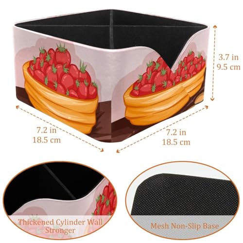 Rangement papeterie cosmétiques porte-stylos tomates rectangulaire - 4