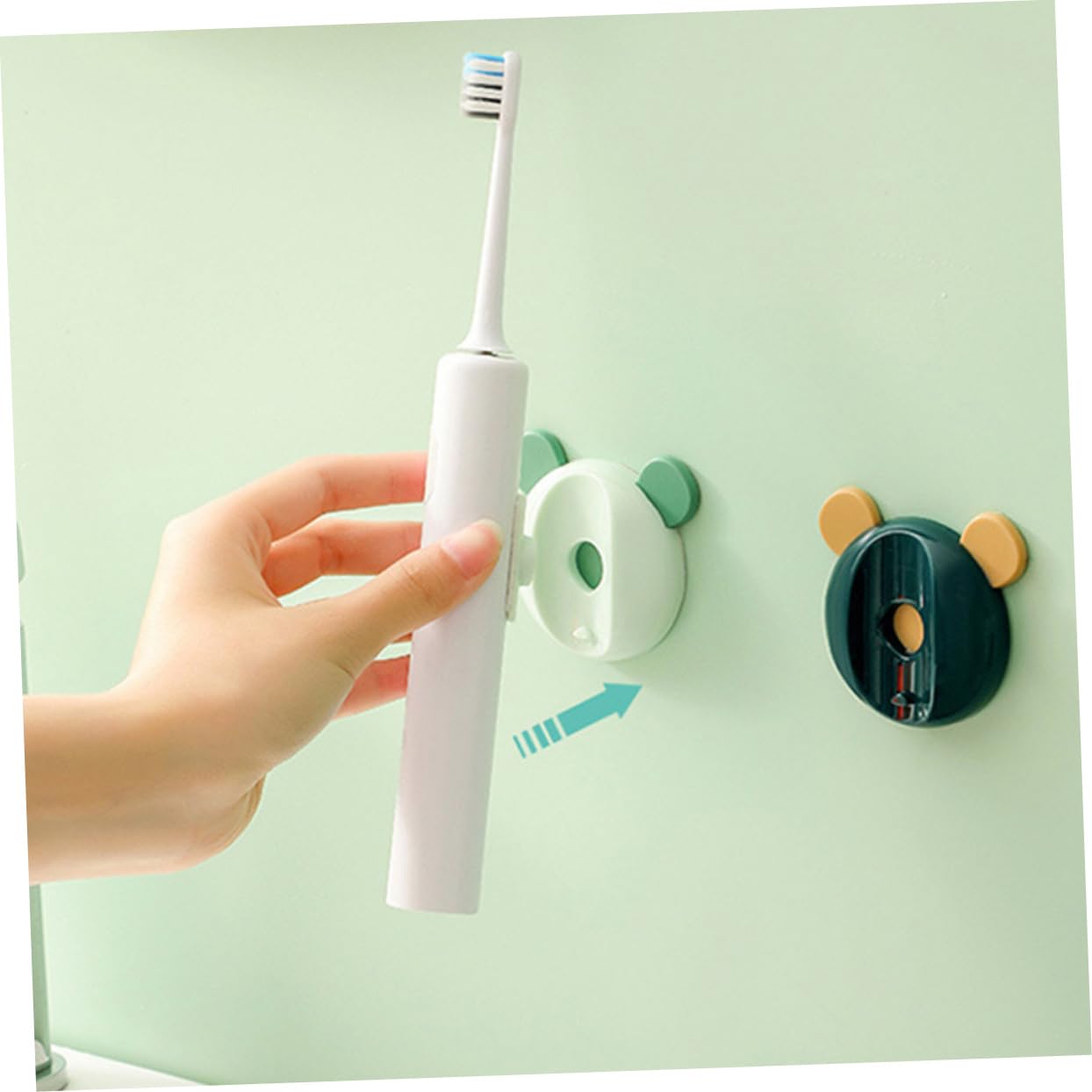 Amosfun 12piezas Soporte Magnético para Cepillos De Dientes Eléctricos Estante Sin Perforación De Mixtos Instalación y Limpieza