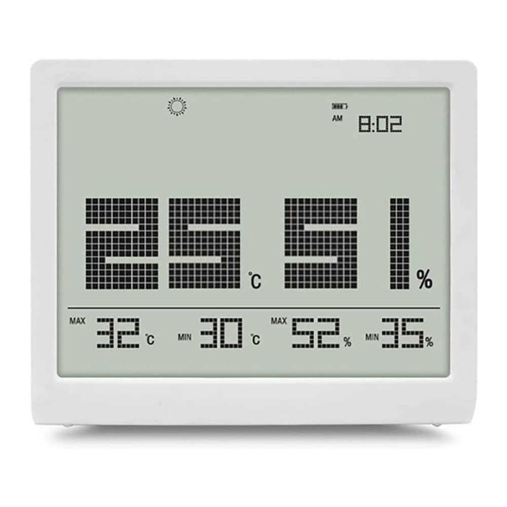 Hygrometro Digitale Termometro for Interni L'umidità del Calibro di umidità termometro Sottile termometro di precisione del Display Digitale del Desktop (Color : White)