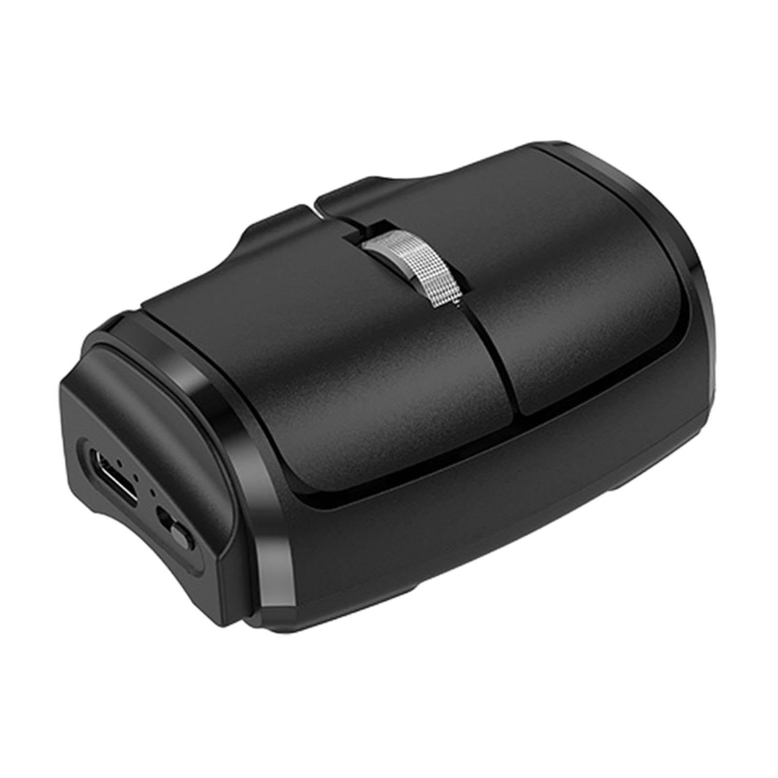 Mouse ergonomico con anelli per dita, leggero, per ufficio e casa, mini mouse ottico, nero
