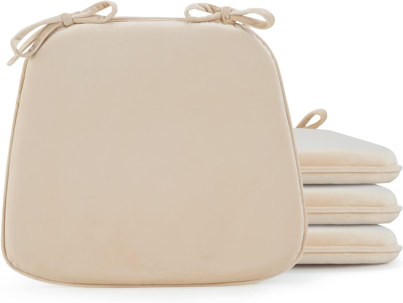 Wellsin Chair Cushions for Dining Chairs 4 Pack, Memory