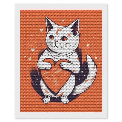 Kit peinture diamant 5D chat anti stress pour débutant sans peindre