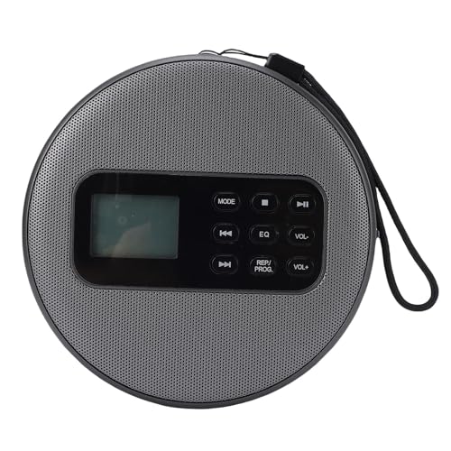 Sunydog Reproductor de CD Portátil con Batería Recargable, Pantalla LCD, Altavoces Dobles, Protector Antisaltos, Reproductor de Discos Música MP3 CD-R para Viajes en Coche